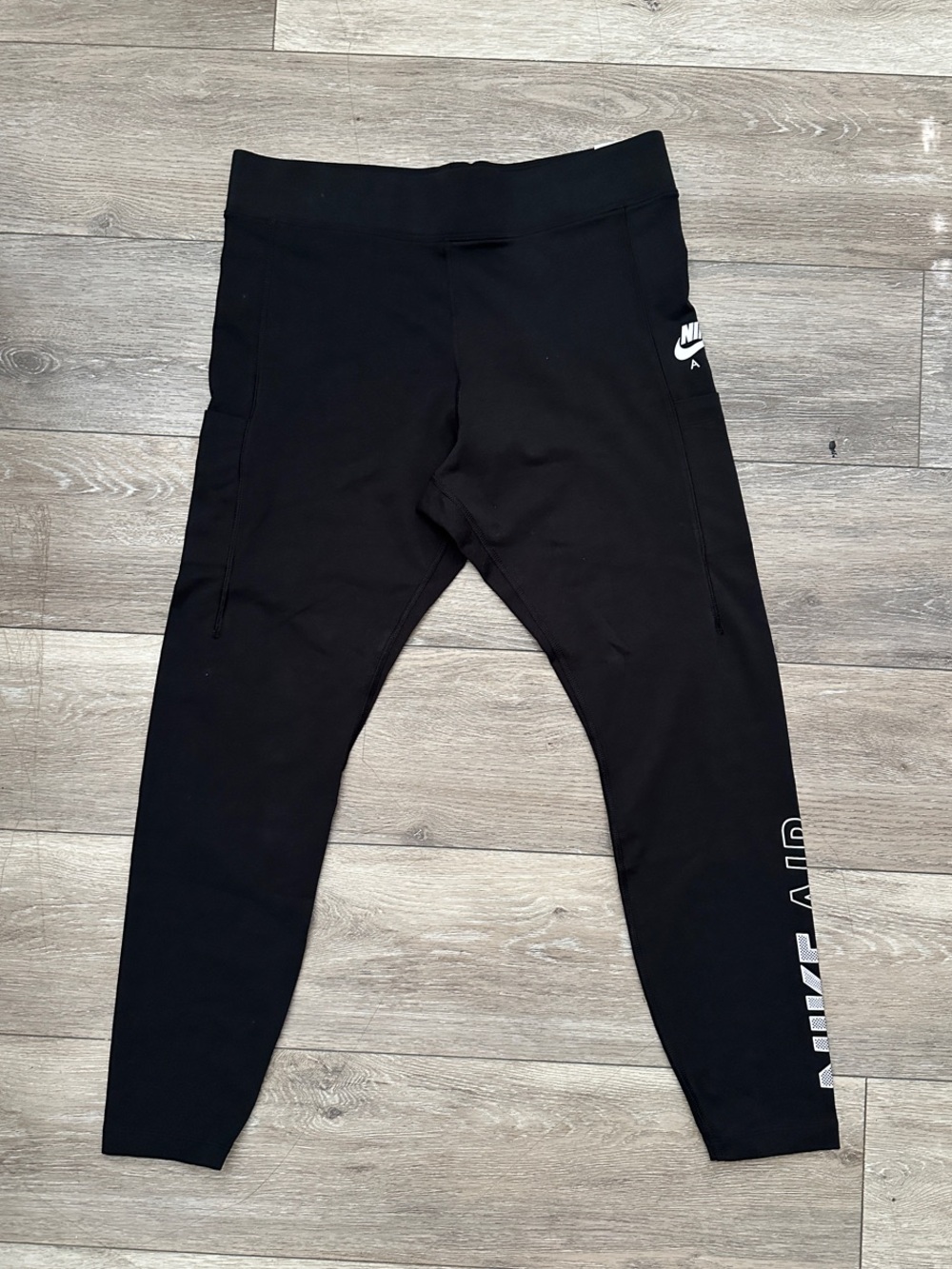 Nike Black Womenswear Athletic Joggers with White Nike Logo On Ankel